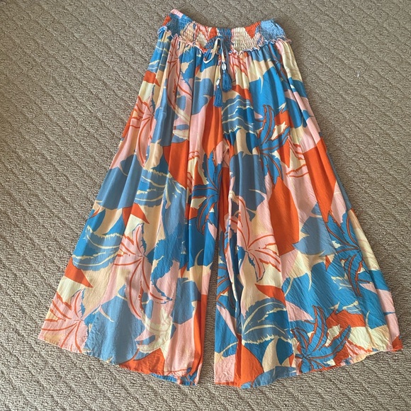 Colorful Women's ultra Wide Leg Pants - Picture 1 of 7